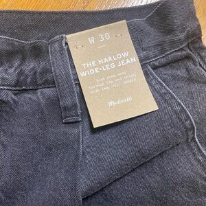 Madewell Harlow Wide-Leg Jeans in Black NWT